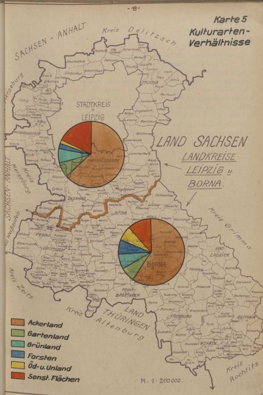 Historische Landkarte des Landes Sachsen, Symbolbild