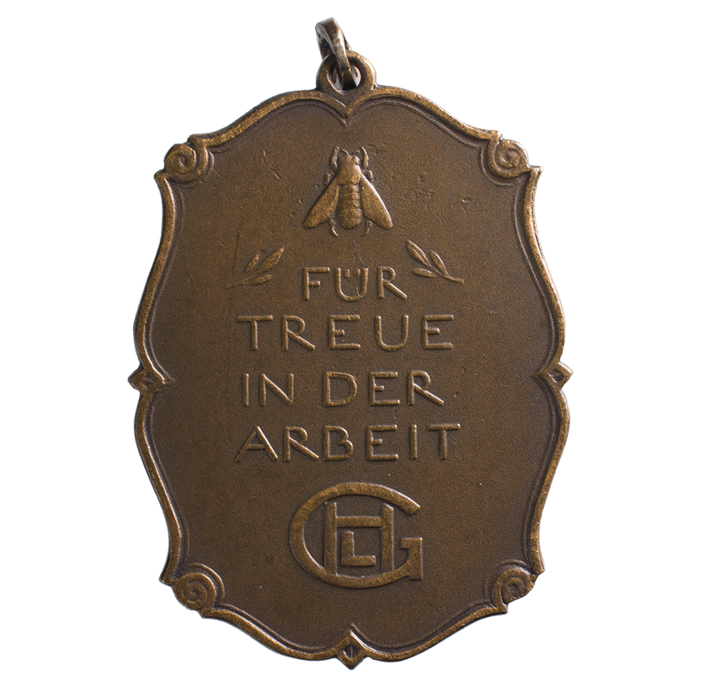 Treudienst-Auszeichnung der Firma Gebrüder Heine in Leipzig 1922