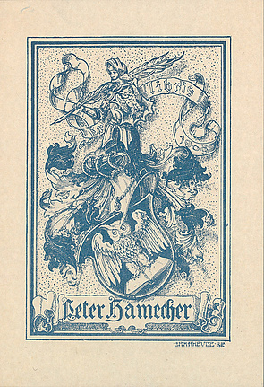 Rheude, Exlibris für Peter Hamecher