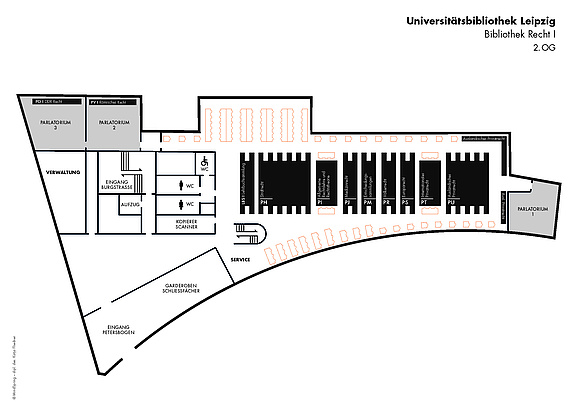 Orientierungsplan Recht 1, 2. OG (Stand Mai 2024)